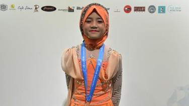 Atlet Ice Skating muda Indonesia, Mikaila Kaia Fathima.