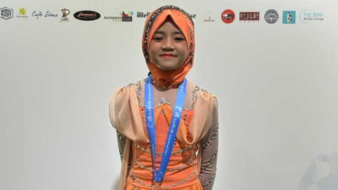 Atlet Ice Skating muda Indonesia, Mikaila Kaia Fathima.
