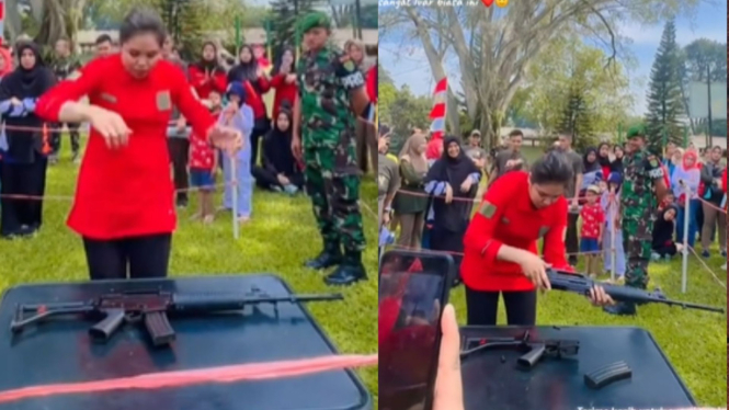 Istri TNI lomba bongkar senjata