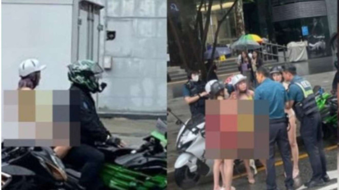 Bule Berkeliling Pakai Bikini di Tengah Ibu Kota