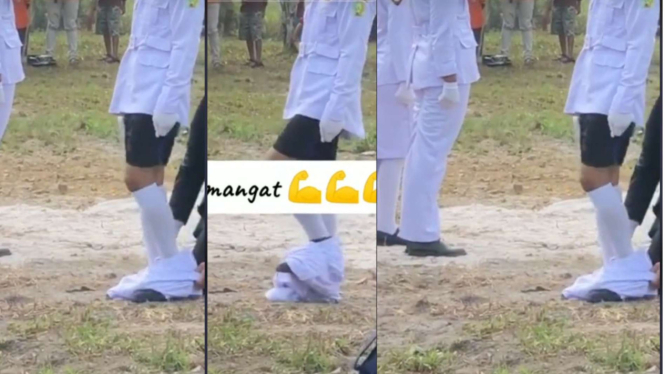 Viral Komandan Paskibraka Ini Celananya Melorot Saat Betugas
