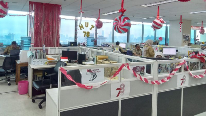Kondisi kantor Pemprov DKI saat diberlakukan WFH.