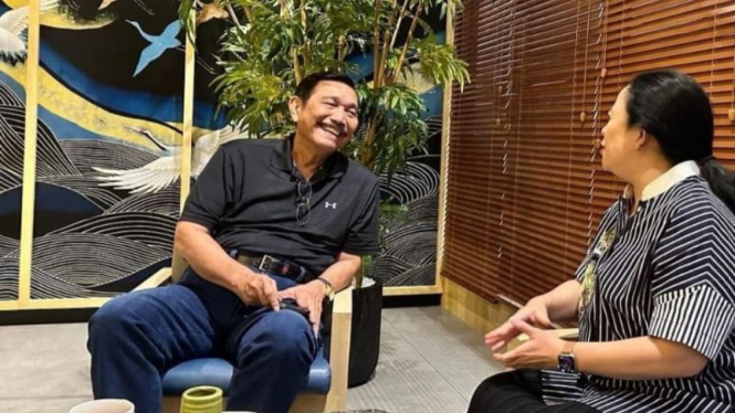 (Ilustrasi) Luhut Binsar Pandjaitan bertemu dengan Ketua DPP PDIP Puan Maharani.