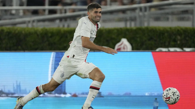 Aksi gelandang AC Milan, Christian Pulisic