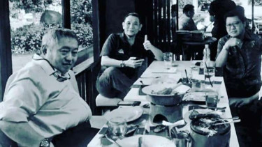 Ketum PITI Ipong Hembing bersama  Jusuf Hamka dan almarhum Lieus Sungkarisma