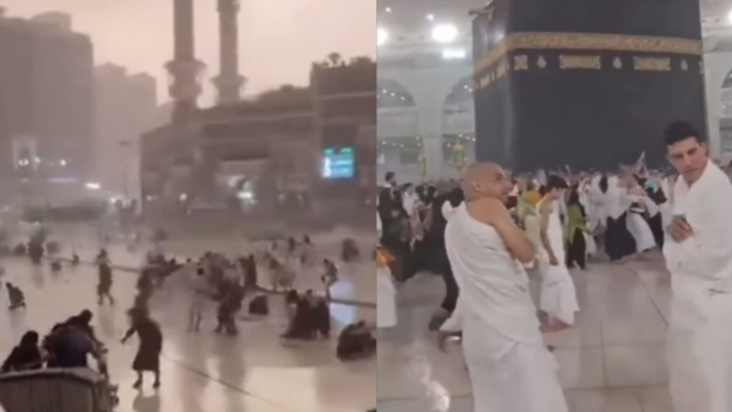 Angin kencand di Masjidil Haram, Mekah, Arab Saudi