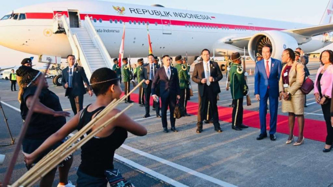  Presiden Joko Widodo Tiba di Johannesburg Afrika Selatan