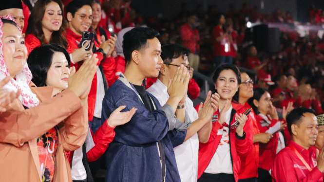 Wali Kota Solo Gibran Rakabuming Raka saat acara Kopdarnas PSI.