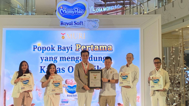 Mamypoko Royal Soft Organic Cutton dapat rekor MURI