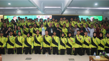 Kontingen Sumut yang akan berlaga POPNAS XVI di Kota Palembang