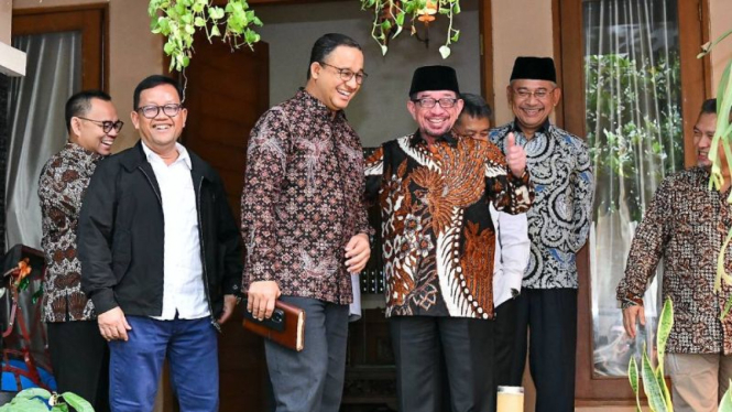 Bacapres Anies baswedan bertemu dengan Ketua Majelis Syuro PKS Salim Segaf
