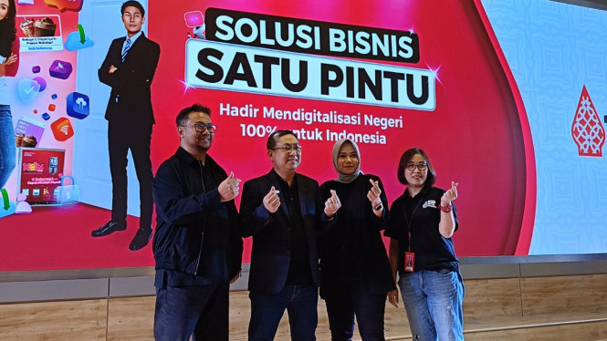 Konferensi pers Smartfren for Business.