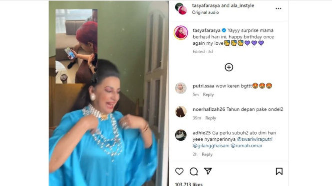 Tasya Farasya beri kejutan untuk ultah ibu Ala
