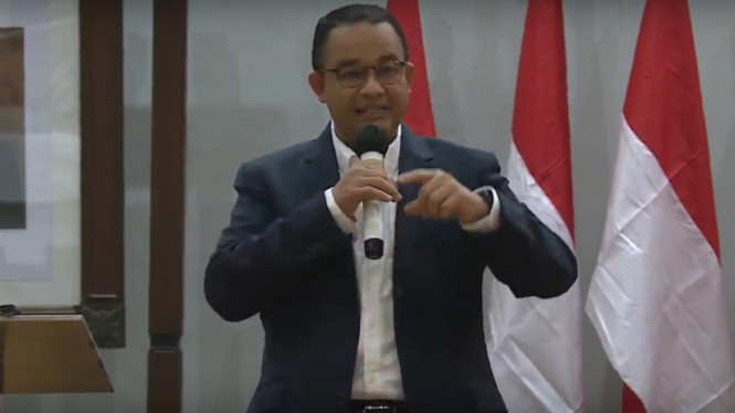 Bakal capres Anies Baswedan di kampus UI.