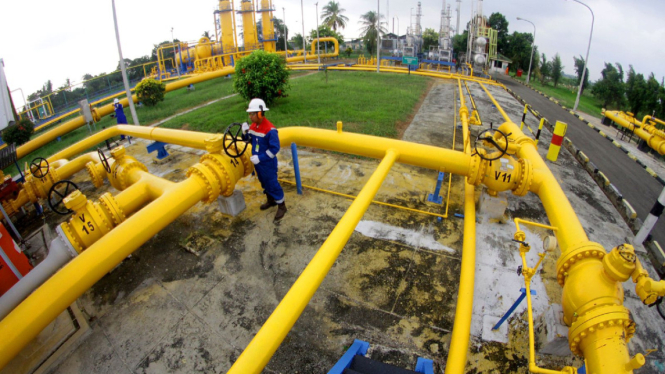 Ilustrasi proyek pipa gas.