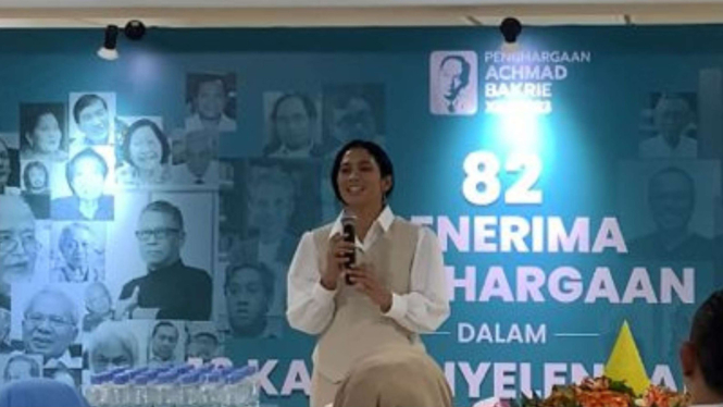 Aninditha Anestya Bakrie di acara Syukuran Penghargaan Achmad Bakrie XIX 2023