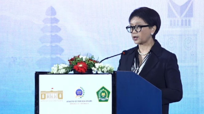 Retno Marsudi Saat Berikan Sambutan di Acara Jakarta Plurilateral Dialogue 2023