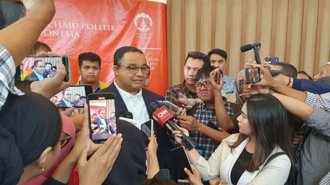 Bakal capres Anies Baswedan menghadiri kuliah kebangsaan di FISIP UI