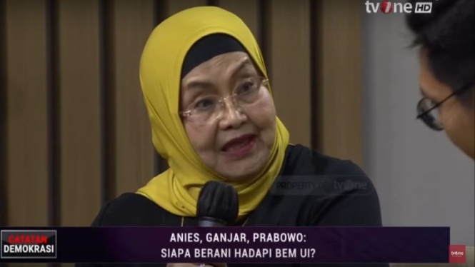 Eks Menkes Siti Fadilah Supari dan Ketua BEM UI Melki Sedek Huang.