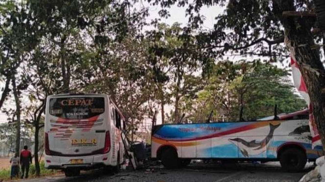 Tragedi Maut Bus Sugeng Rahayu vs Eka Cepat, 3 Tewas belasan terluka 