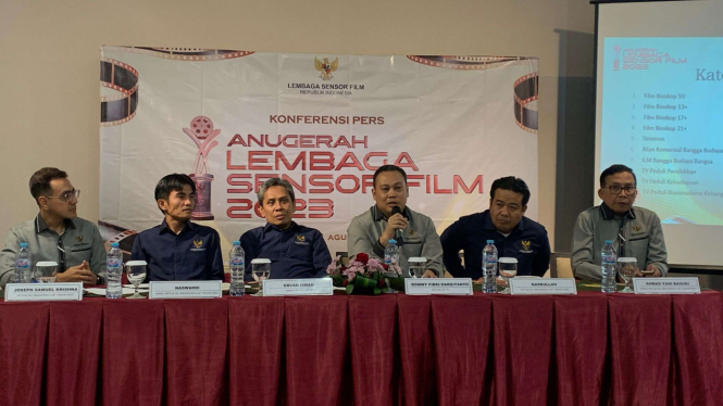 konferensi pers Anugerah Lembaga Sensor Film 2023