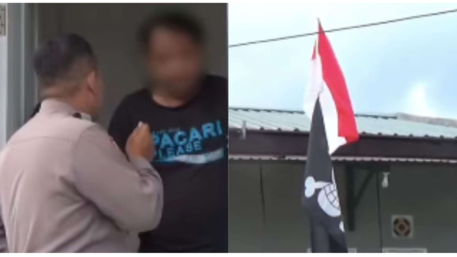 Viral video Bendera Merah Putih dikibarkan berbarengan dengan bendera One Piece