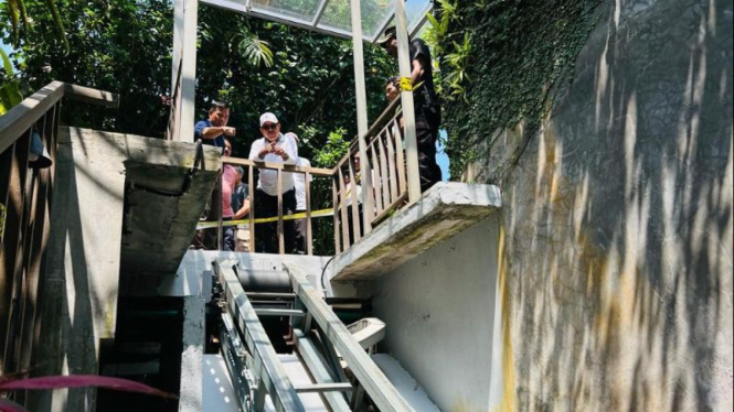 Wagub Bali Tjokorda Oka tinjau lokasi kecelakaan lift di Ayu Terra Resort Ubud.