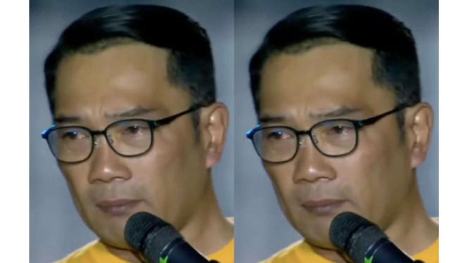 Momen Ridwan Kamil menangis saat ucapkan salam perpisahan ke warga Jabar