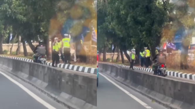 Polisi biarkan prajurit TNI lewat jalur TransJakarta