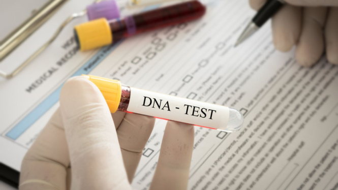 Ilustrasi tes DNA.