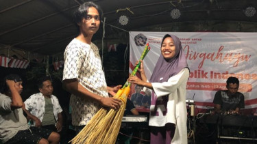 Perayaan 17 Agustus karang taruna di Banjarmasin.
