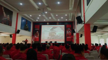 Sekretaris Jenderal PDIP Hasto Kristiyanto dalam Rakerda III di Kantor DPP PDIP Provinsi Banten, Minggu, 10 September 2023.