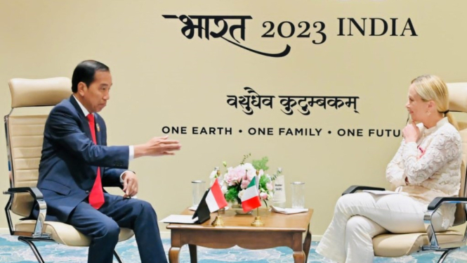 President Joko Widodo met Italian PM Giorgia Meloni