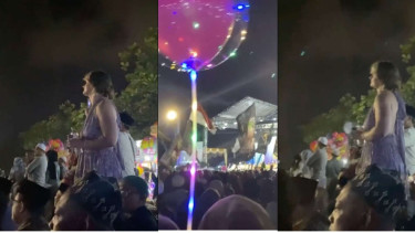 Bule Terekam Datang ke Acara Sholawat Akbar