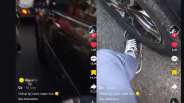 Kaki Pengendara Motor Ini Dilindas Mobil Saat Berada di Lampu Merah