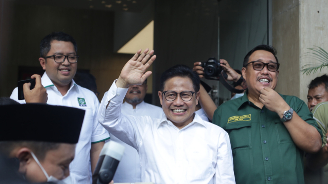 Cawapres sekaligus Ketua Umum PKB Muhaimin Iskandar alias Cak Imin