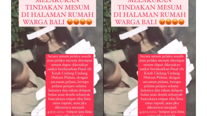  Bule Mesum di Halaman Rumah Warga Bali