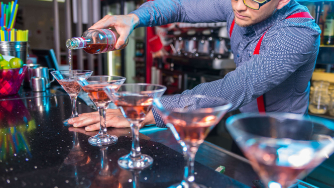 Ilustrasi bartender.