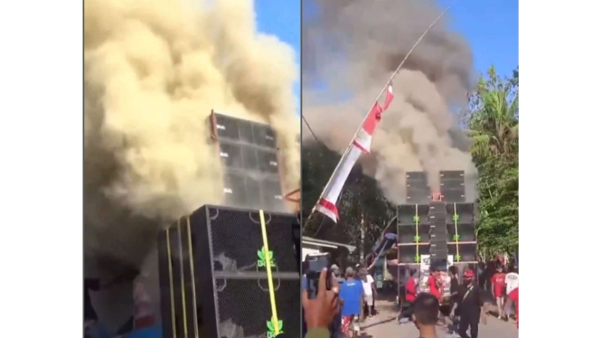 Viral Parade Sound System Terbakar, Netizen: Alhamdulilah