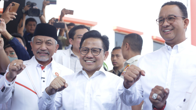Anies Baswedan-Muhaimin Iskandar Sambangi Markas PKS
