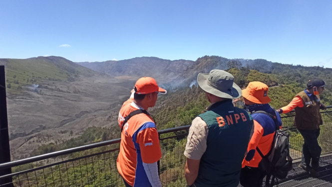 Kebakaran di Gunung Bromo