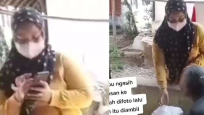 sedekah cuma buat konten