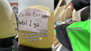 Viral Driver Ojol Ini Banjir Pujian karena Bagikan Hal yang Membuat Bahagia Penumpang