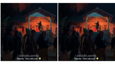 Kawah Wurung Lokasi Syuting Film Amanda Manopo Kebakaran
