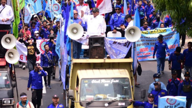 Presiden KSPSI Andi Gani Nena Wea.