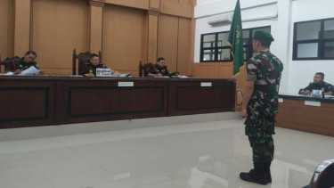 Prada Yuwandi jalani sidang perdana Pengadilan Militer.