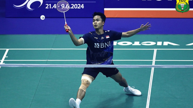 Tunggal putra Indonesia Anthony Sinisuka Ginting