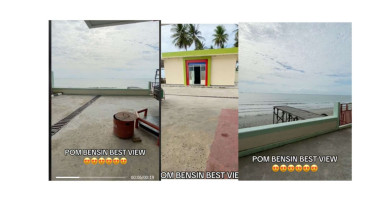 Pom Bensin Ini Miliki Pemandangan Tepi Pantai Indah