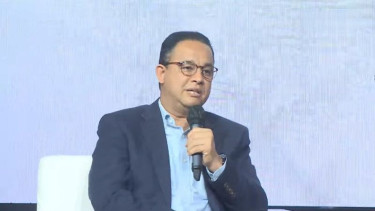 Bakal capres Anies Baswedan saat dialog publik di UGM-Mata Najwa