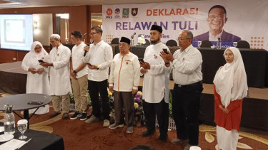 Penyandang tuli indonesia mendeklarasikan dukungan untuk AMIN